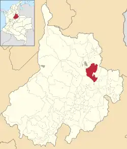 Location of the municipality and town of Piedecuesta in the Santander Department of Colombia.