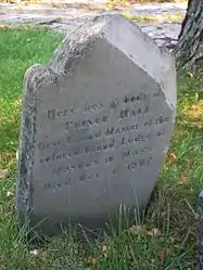 Prince Hall's tombstone in Copp's Hill Burying Ground