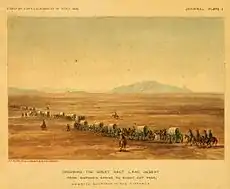 A traveling landmark: Granite Mountain (Tooele County, Utah), an 1859 art sketch