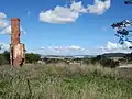 Ruin at Currawang, looking south with Lake George in the background