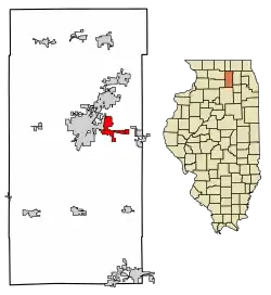 Location of Cortland in DeKalb County, Illinois.