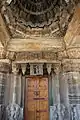 Domical ceiling above lintel in mukhamantapa (porch entrance) of Lakshmi Narasimha temple at Vignasante