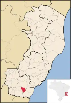 Location in Espírito Santo state