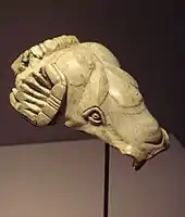 Fragment of the head of an elephant, ivory, Temple of the Oxus, Takht-i Sangin, 2nd-1st century BC