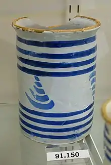 c. 1760, English tin-glazed earthenware in the Flynt Center of Early New England Life - Deerfield, Massachusetts
