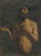 Štúdia aktu starého muža (1900)