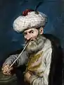 Smoking Man in Turban