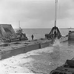 Caissons used in the construction