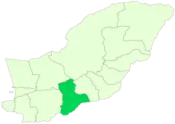 Location of Aliabad County in Golestan province