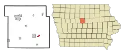 Location of Ellsworth, Iowa