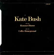 Tracklist and black background on back cover