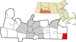 Location in Hampden County in Massachusetts