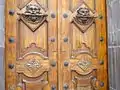 Colonial hand carved exterior door