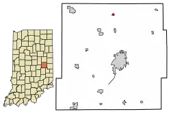 Location of Springport in Henry County, Indiana.