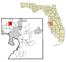 Location in Hillsborough County and the state of Florida