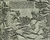 Death of Teumman and his son at the hands of the Assyrians under Ashurbanipal.