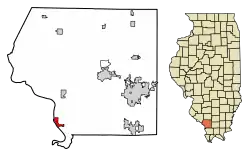 Location of Grand Tower in Jackson County, Illinois