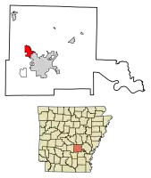 Location in Jefferson county and Arkansas