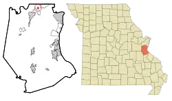 Location of Parkdale, Missouri