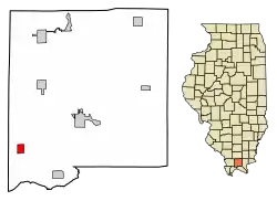 Location of Cypress in Johnson County, Illinois