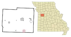 Location of Leeton, Missouri