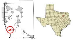 Location of Rosser in Kaufman County, Texas