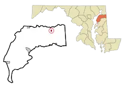 Location of Galena, Maryland