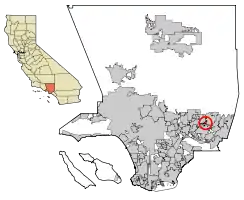 Location of Citrus in Los Angeles County, California.