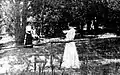 Ladies in the grounds of Mount Victoria Manor in 1904.