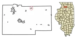 Location of West Brooklyn in Lee County, Illinois.