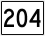 State Route 204 marker
