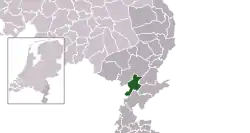 Highlighted position of Maasgouw in a municipal map of Limburg