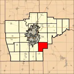 Location in Sangamon County