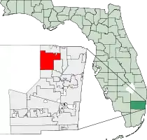 Location in Broward County and the U.S. state of Florida