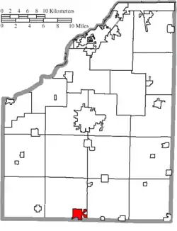 Location of North Baltimore in Wood County