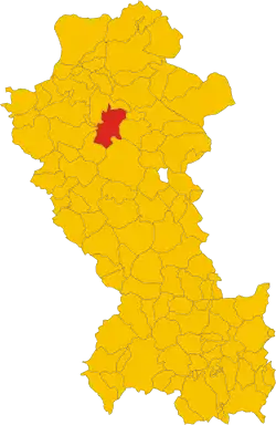 Avigliano within the Province of Potenza