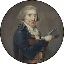 Portrait of a Sitting Man, between 1794-1799, miniature on ivoiry, diamèter 7 cm (Paris, musée du Louvre)