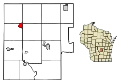 Location of Westfield in Marquette County, Wisconsin.