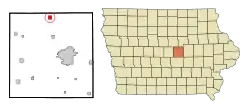 Location of Liscomb, Iowa