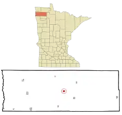 Location of Newfolden, Minnesota