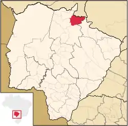 Location in Mato Grosso do Sul state