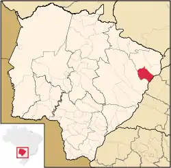 Location in Mato Grosso do Sul state