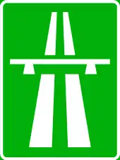 Motorway symbol of Kosovo
