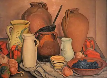 Still Life of Pitchers; c. after 1918, Museum of Fine Arts of Valencia.