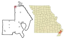 Location of Morehouse, Missouri