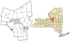 Location within Oneida County and New York