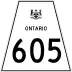 Highway 605 marker