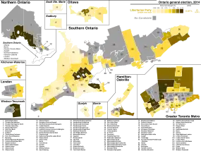 Support for Libertarian Party candidates by riding