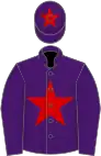 Purple, red star, purple cap, red star