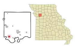 Location of Orrick, Missouri